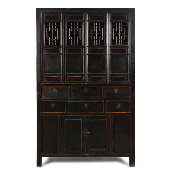Antique Black Lacquer Noodle Cabinet From Tianjin - 19th Century | Indigo Antiques