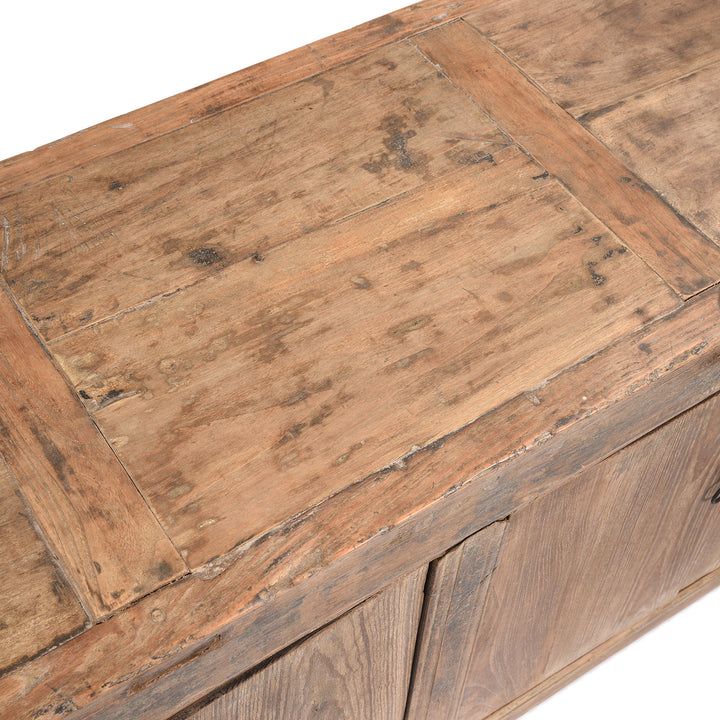 4 Door Rustic Elm Sideboard From Shanxi - 19thC | Indigo Antiques