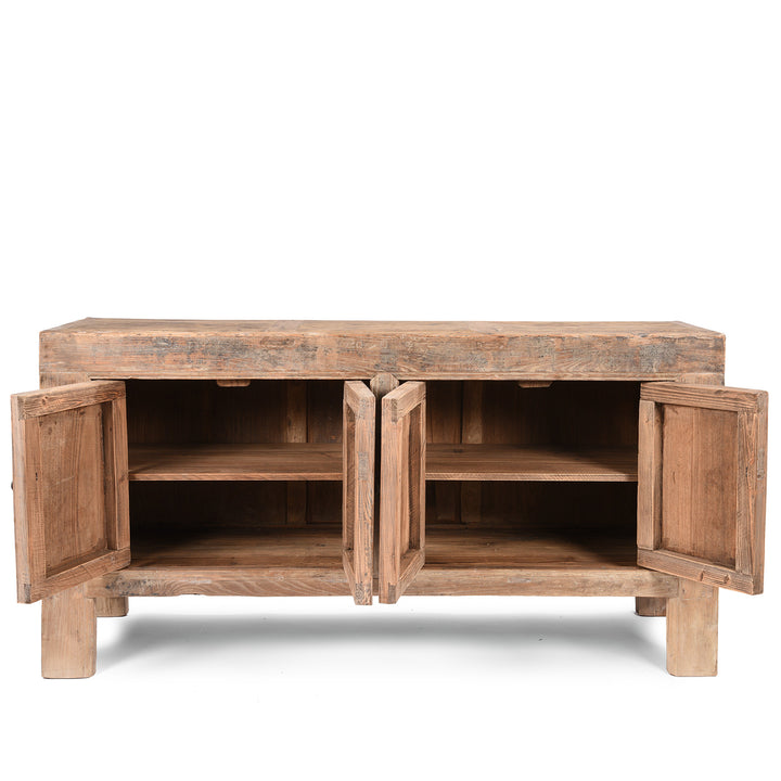4 Door Rustic Elm Sideboard From Shanxi - 19thC | Indigo Antiques