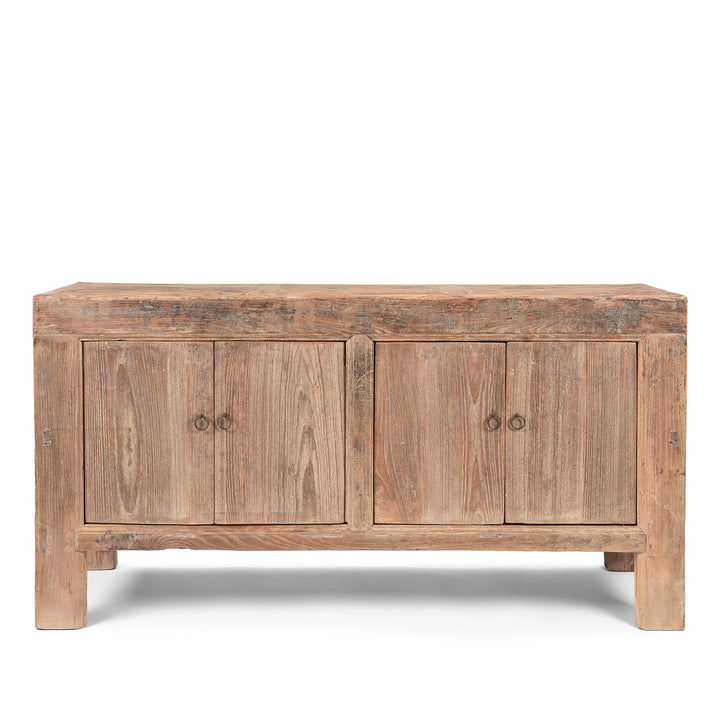 4 Door Rustic Elm Sideboard From Shanxi - 19thC | Indigo Antiques