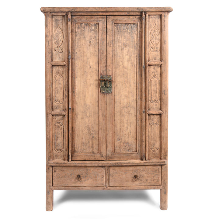 Provincial Elm Chinese Cabinet From Gansu - 19thC | Indigo Antiques