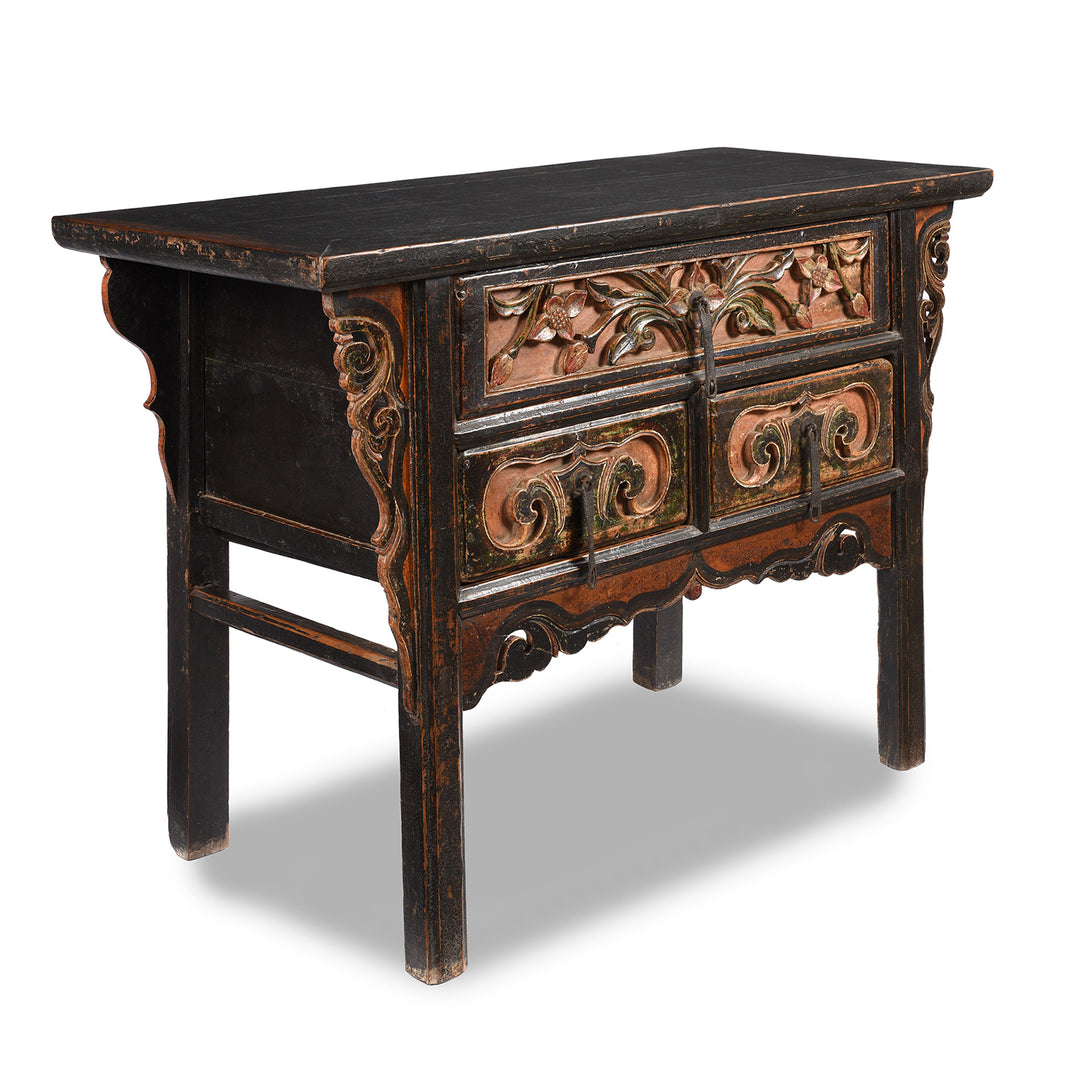 Angled View From Coffer Table From Gansu Province - 19thC | Indigo Antiques