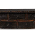 Black Lacquer 7 Drawer Console Table from Shanxi - 19thC