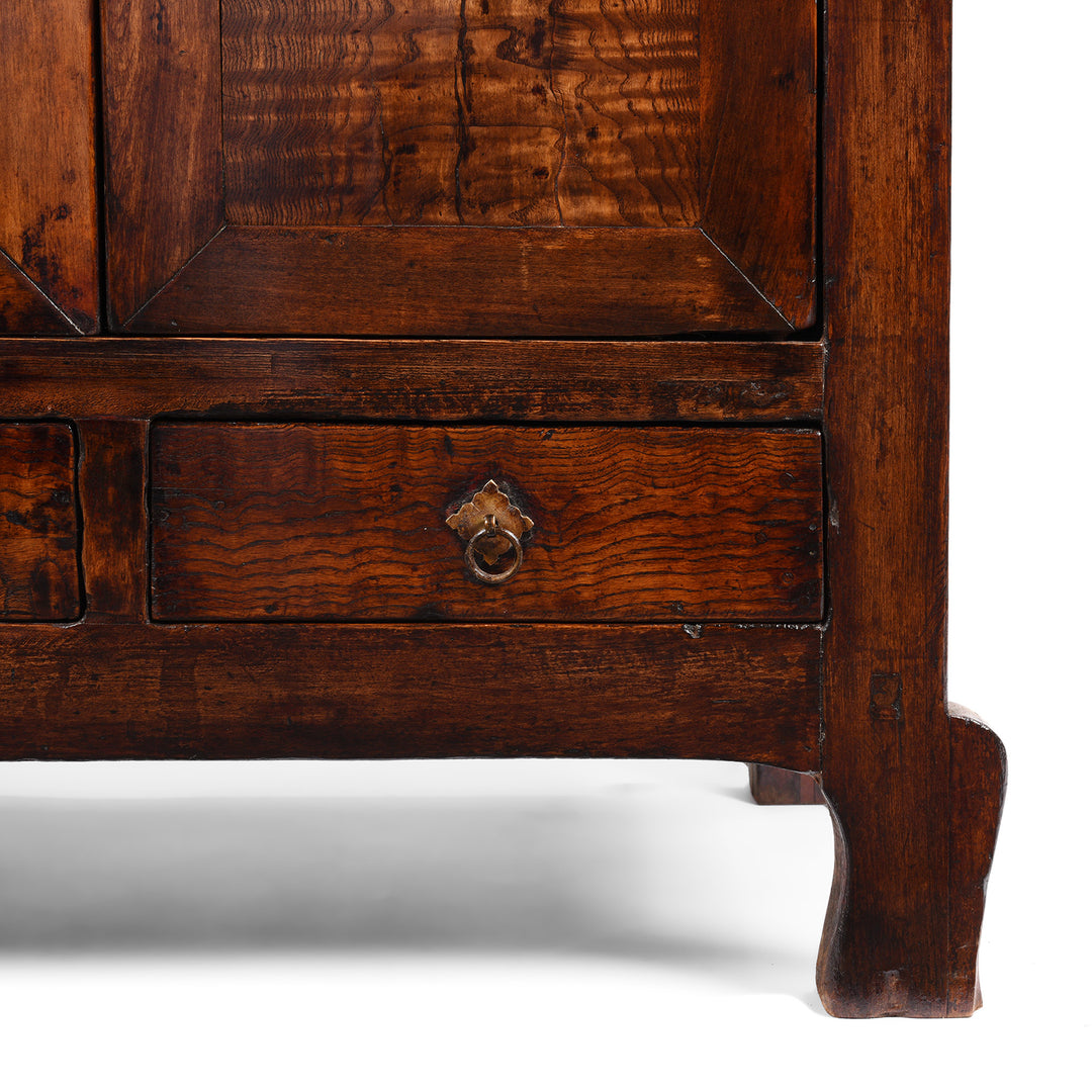 Mulberry & Walnut Chinese Cabinet From Gansu - 19thC | Indigo Antiques