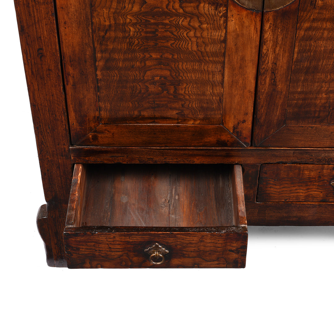 Mulberry & Walnut Chinese Cabinet From Gansu - 19thC | Indigo Antiques