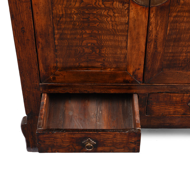 Mulberry & Walnut Chinese Cabinet From Gansu - 19thC | Indigo Antiques