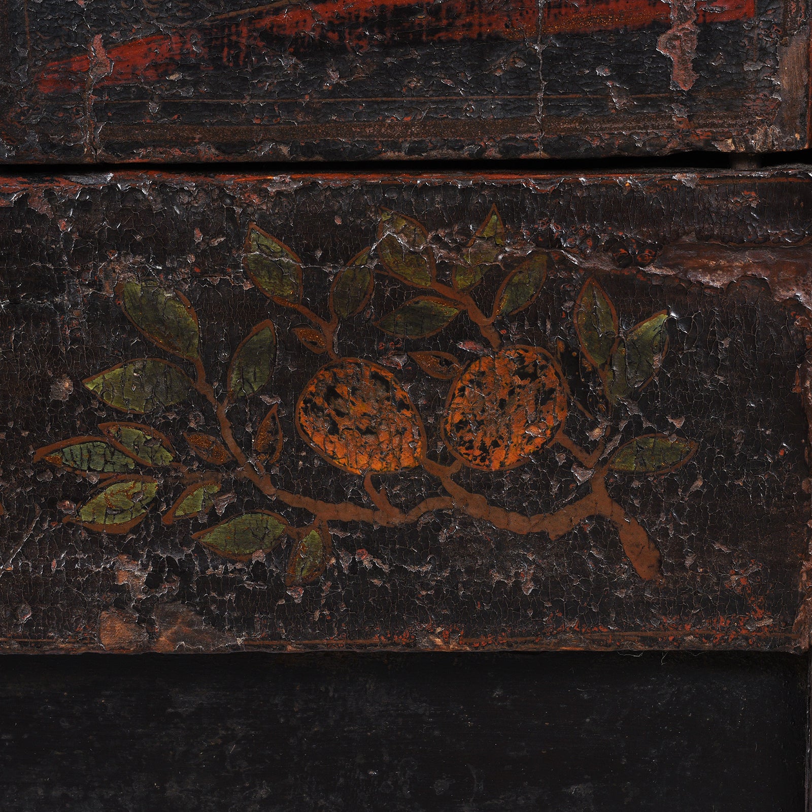 Painting Detail From Black Lacquer Sideboard From Shanxi - 18thC | Indigo Antiques