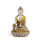 Sitting Silver Plated Buddha Statue - Varada Mudra