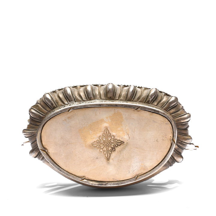 Base Of Silver Plated Statue Of The Goddess Tara | Indigo Antiques