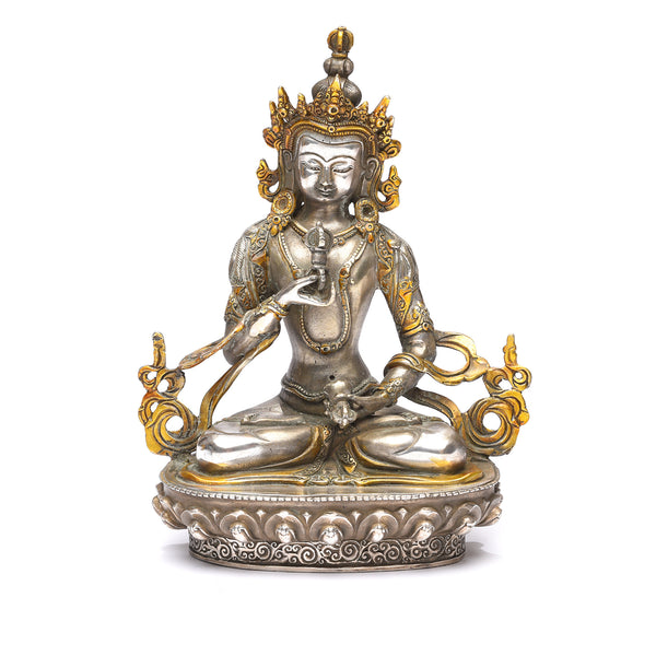 Silver Plated Statue Of The Goddess Tara