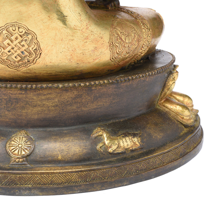 Detail From Gilded Buddha Statue - Bhumisparsha Mudra | Indigo Antiques