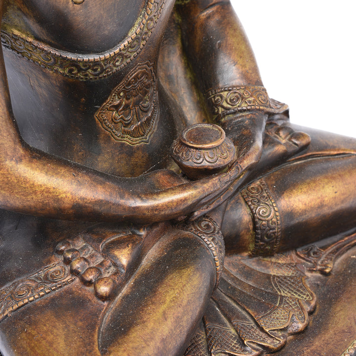 Detail From Statue Of Buddha - Dhyana Mudra Pose | Indigo Antiques