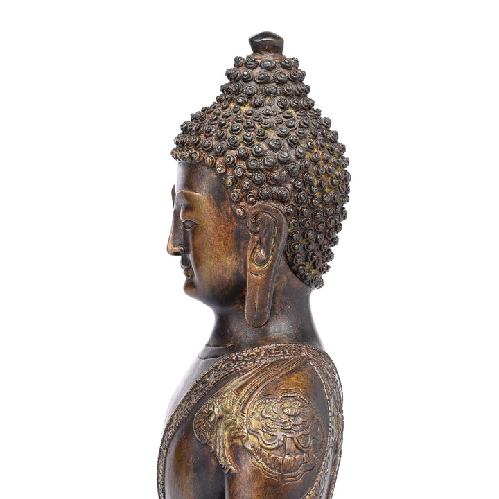 Side Face VIew Of Statue Of Buddha - Dhyana Mudra Pose | Indigo Antiques