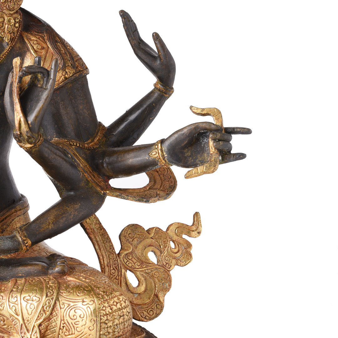 Detail From Gilded Statue of Usnisavijaya -  Buddha of Longevity | Indigo Antiques