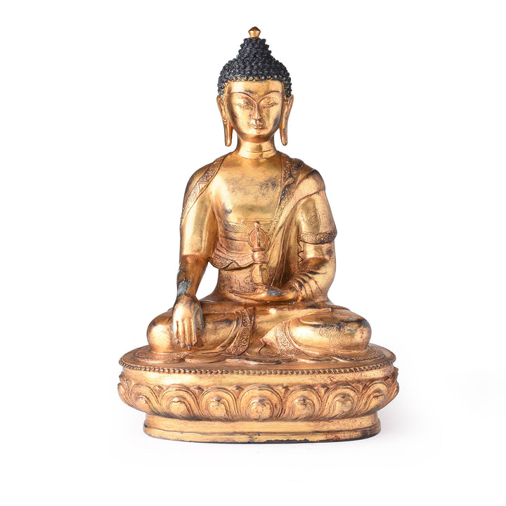 Gilded Buddha Statue - Bhumisparsha Mudra | Indigo Antiques
