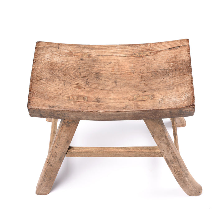 Top Of Chinese Elm Saddle Stool From Shanxi - 19thC | Indigo Antiques