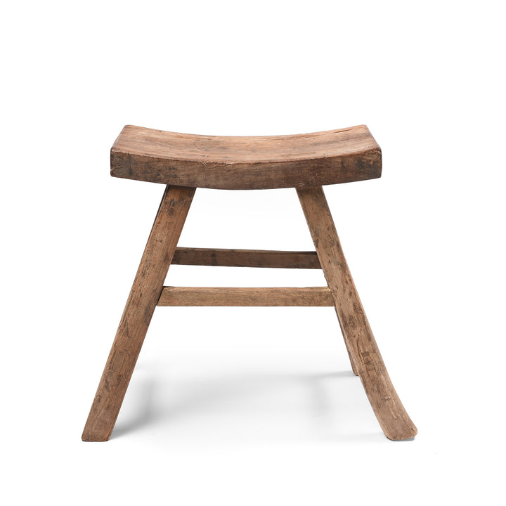 Profile View Of Chinese Elm Saddle Stool From Shanxi - 19thC | Indigo Antiques