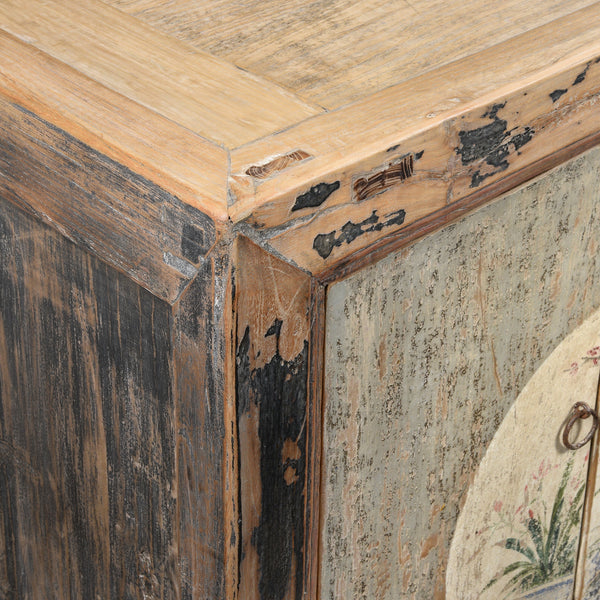 6 Door Painted Mongolian Sideboard - Late 19thC