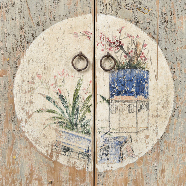 6 Door Painted Mongolian Sideboard - Late 19thC