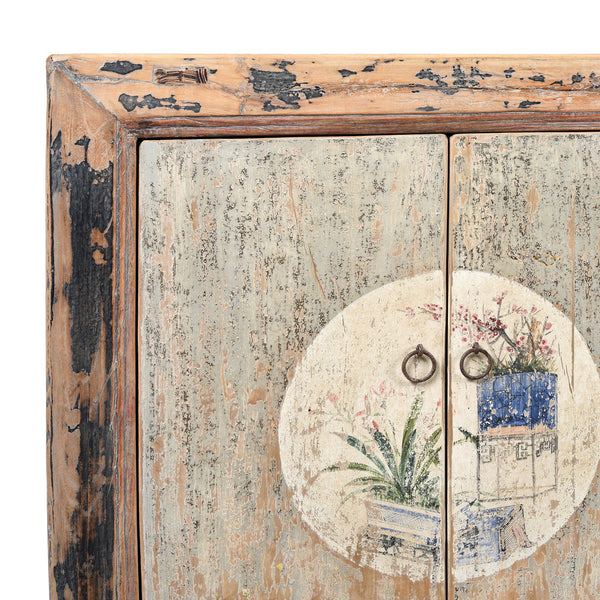 6 Door Painted Mongolian Sideboard - Late 19thC