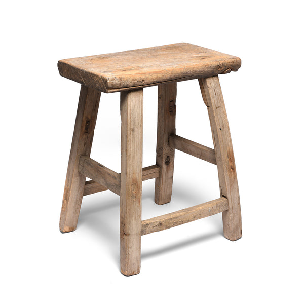 Elm Saddle Stool From Shanxi - 19thC