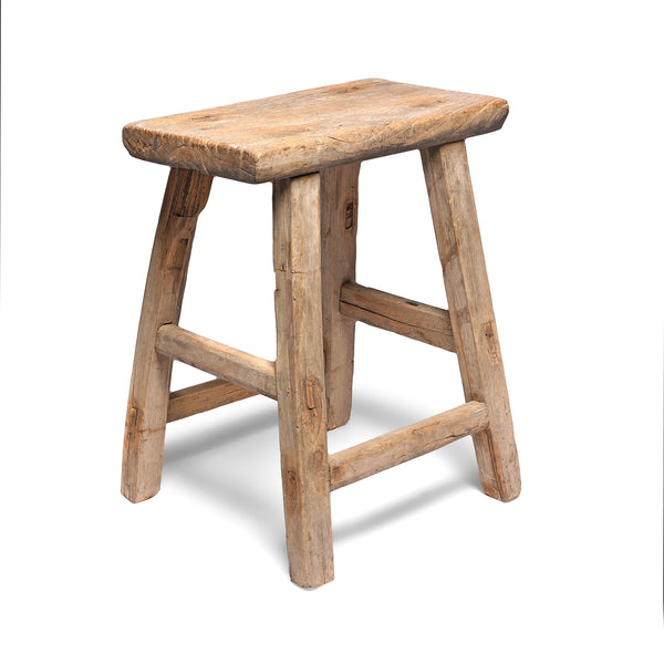 Elm Saddle Stool From Shanxi - 19thC