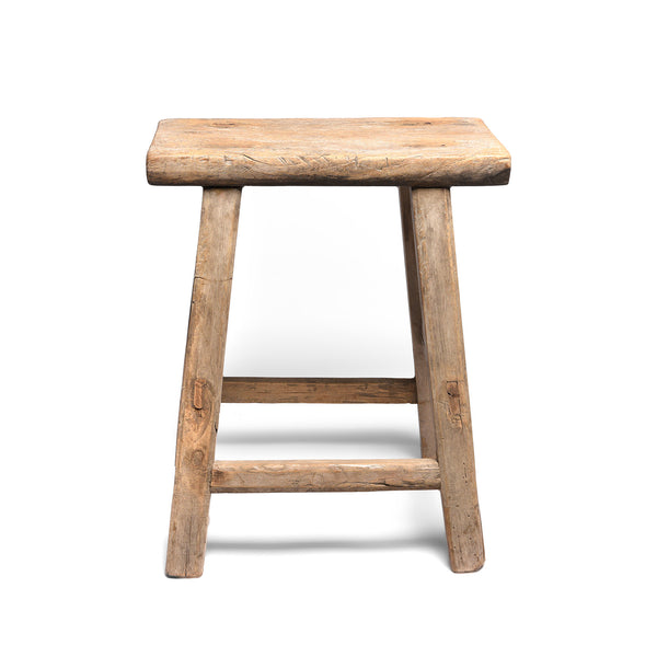 Elm Saddle Stool From Shanxi - 19thC