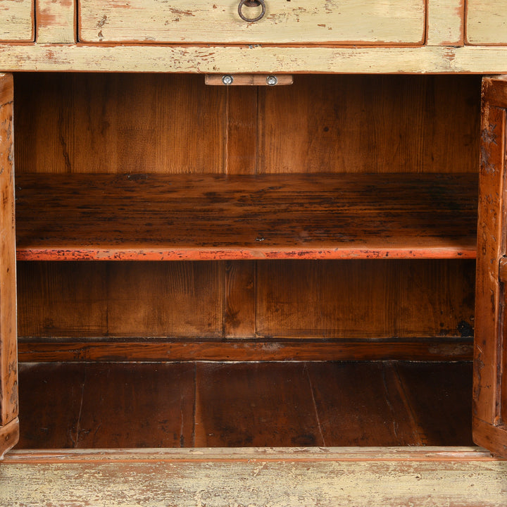 Chinese Grey Lacquer Sideboard Made From Reclaimed Wood | Indigo Antiques