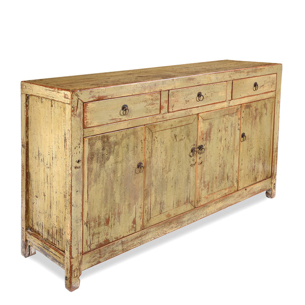 Chinese Grey Lacquer Sideboard Made From Reclaimed Wood