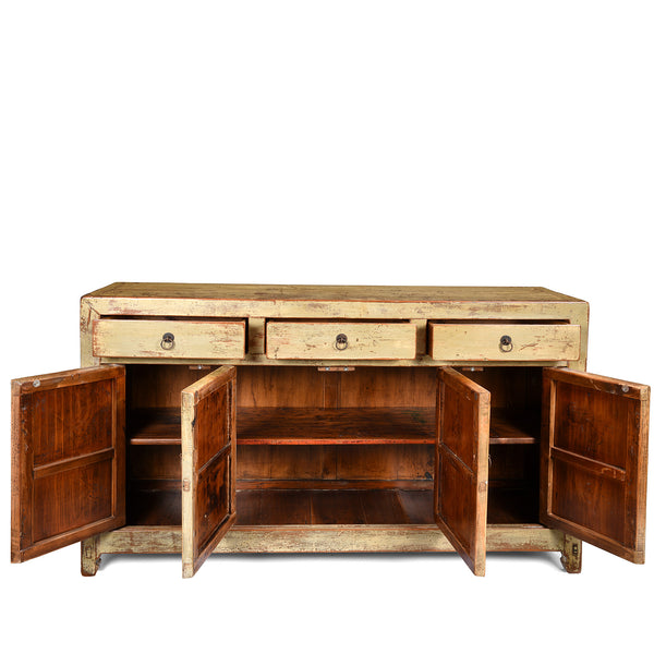 Chinese Grey Lacquer Sideboard Made From Reclaimed Wood