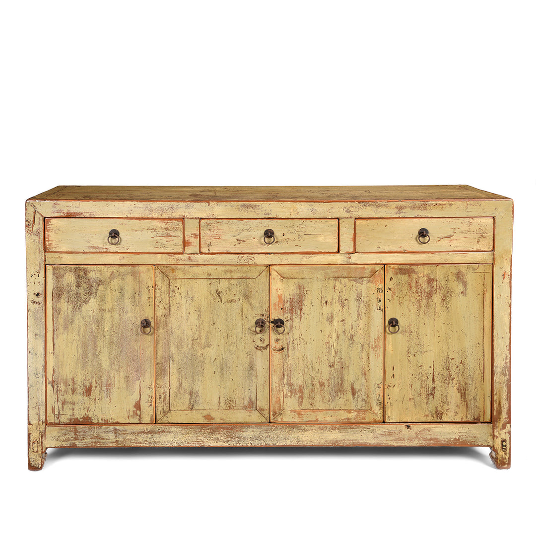 Chinese Grey Lacquer Sideboard Made From Reclaimed Wood | Indigo Antiques