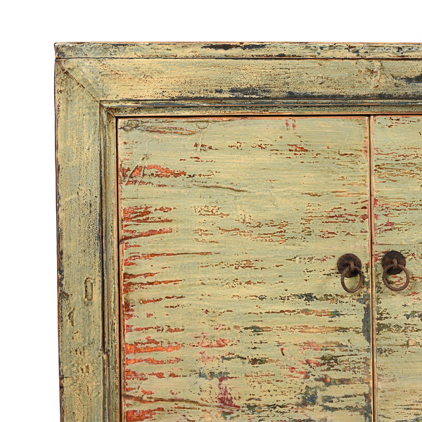 Green Lacquer Sideboard Made From Reclaimed Wood