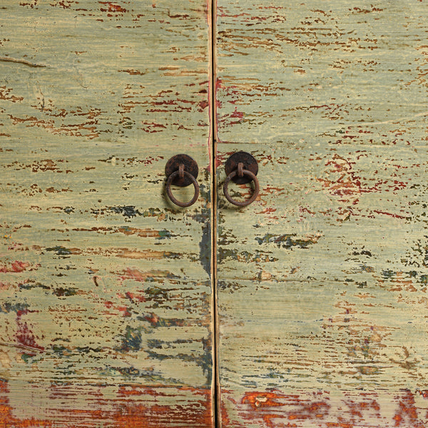 Green Lacquer Sideboard Made From Reclaimed Wood