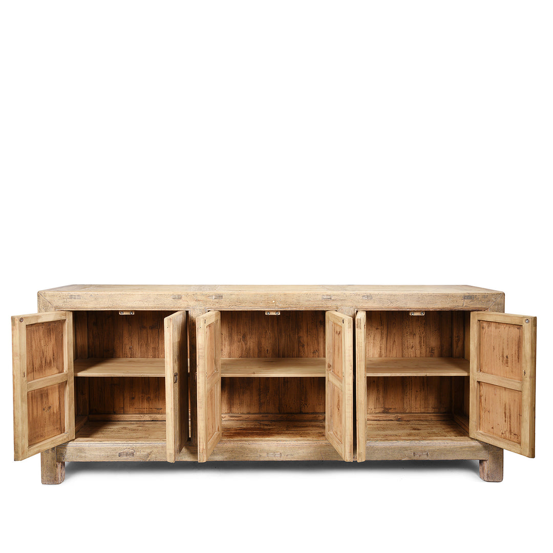 6 Door Mongolian Bleached Sideboard | Indigo Antiques