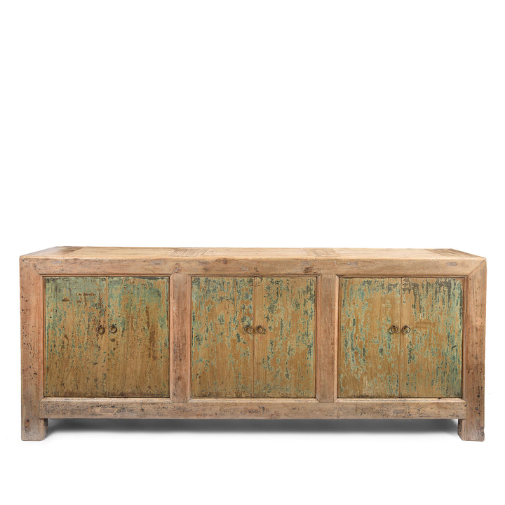 Rustic Reclaimed 6 Door Mongolian Bleached Sideboard | Indigo Antiques