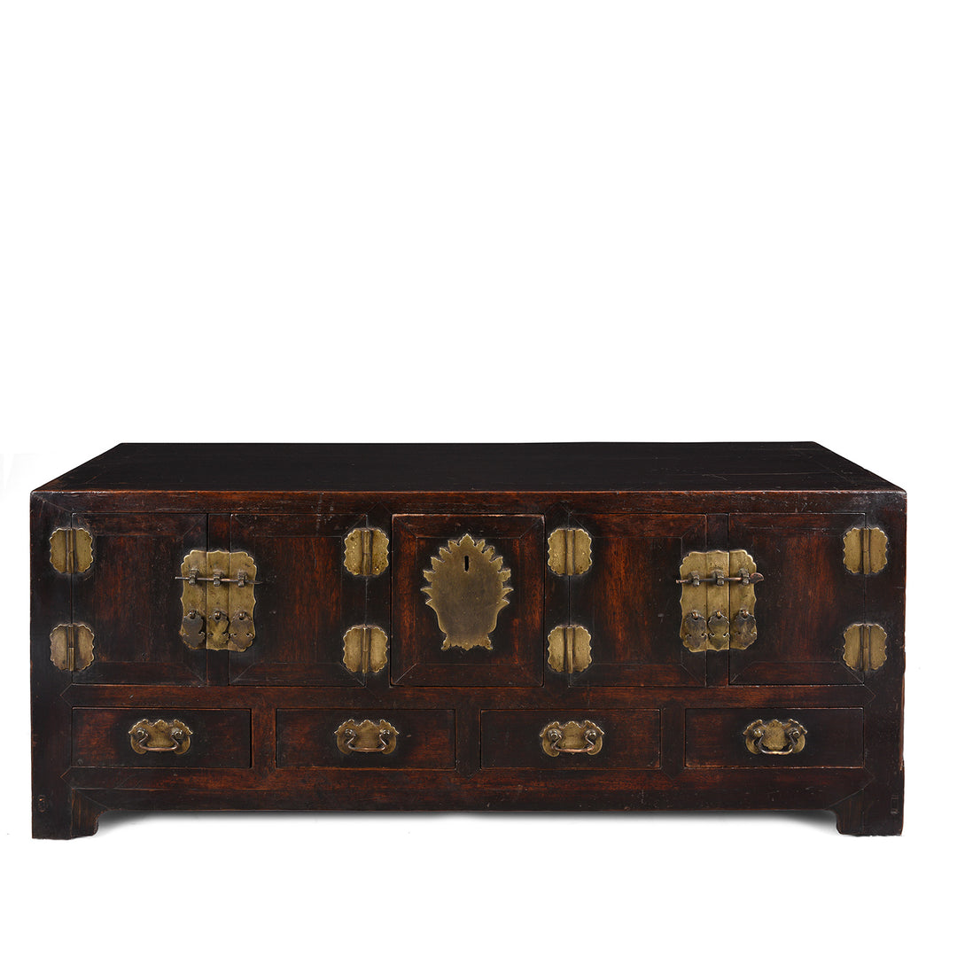 Antique Burgundy Lacquer Catalpa Kang Table From Tianjin - 19th Century | Indigo Antiques
