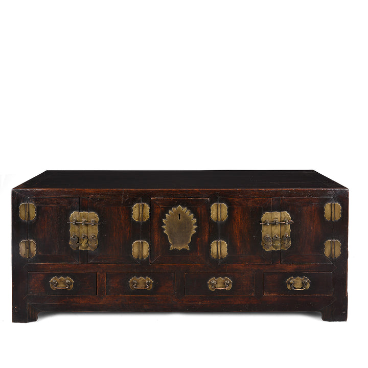 Antique Burgundy Lacquer Catalpa Kang Table From Tianjin - 19th Century | Indigo Antiques