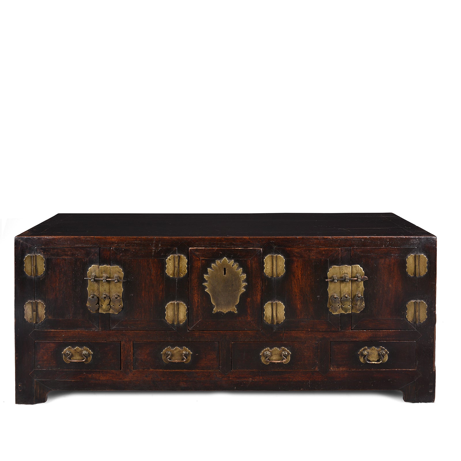 Antique Burgundy Lacquer Catalpa Kang Table From Tianjin - 19th Century | Indigo Antiques