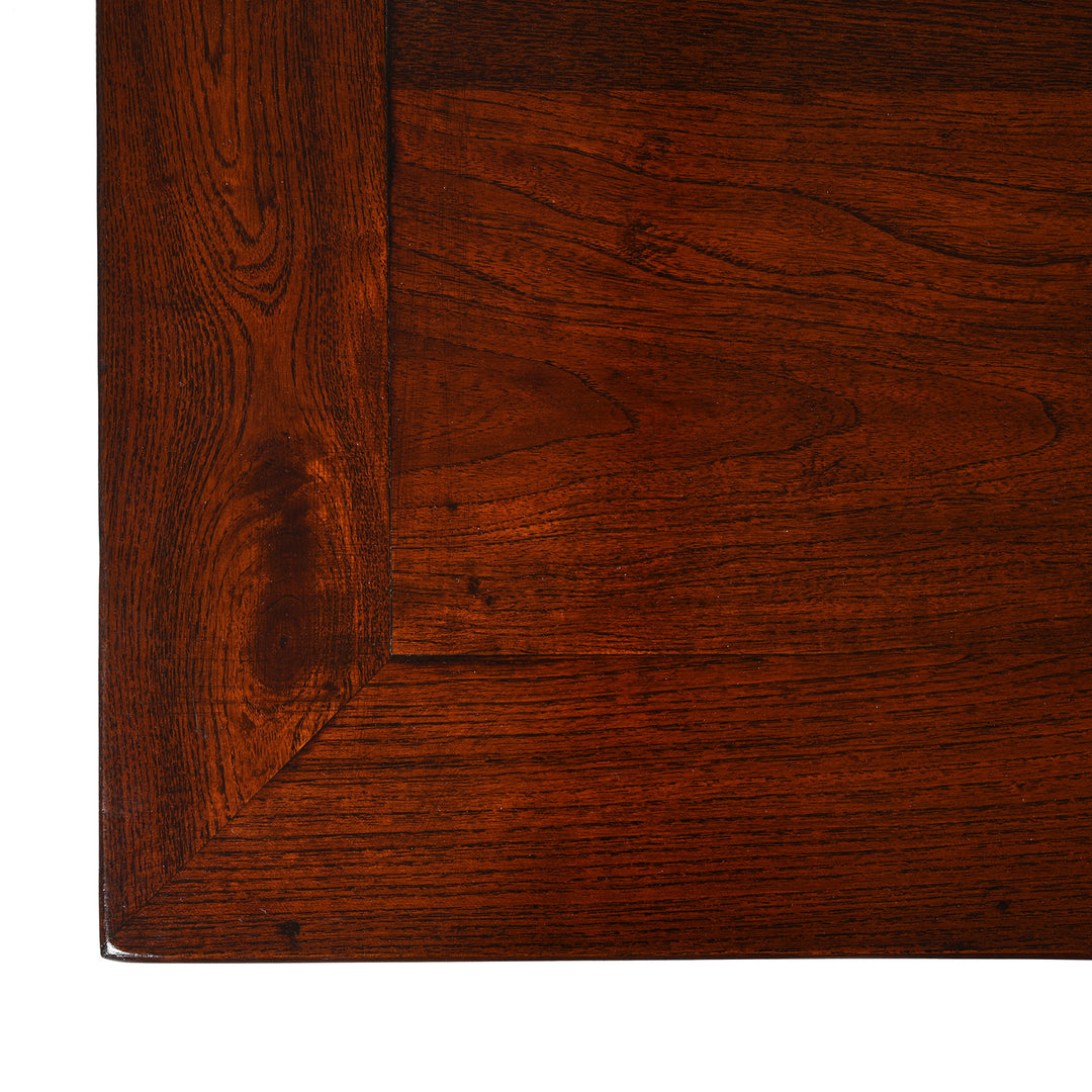 Corner detail From Console Table Made From Old Elm - Ming Style | Indigo Antiques