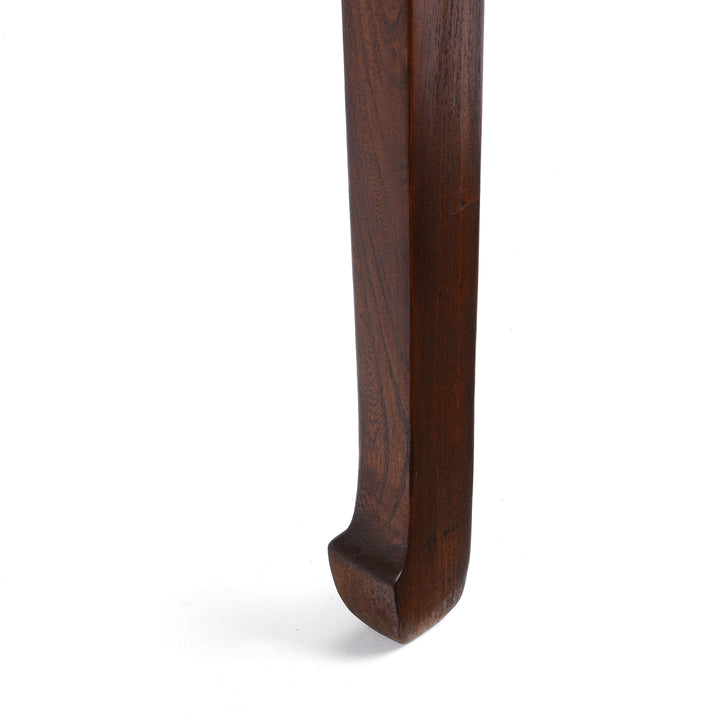 Leg Detail From Console Table Made From Old Elm - Ming Style | Indigo Antiques