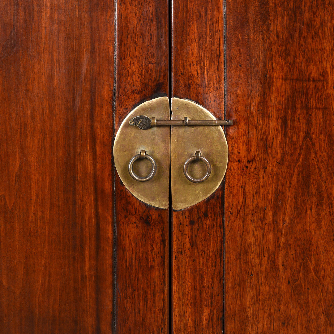 Detail From Locking Pin Walnut Chinese Cabinet From Gansu - 19thC | Indigo Antiques