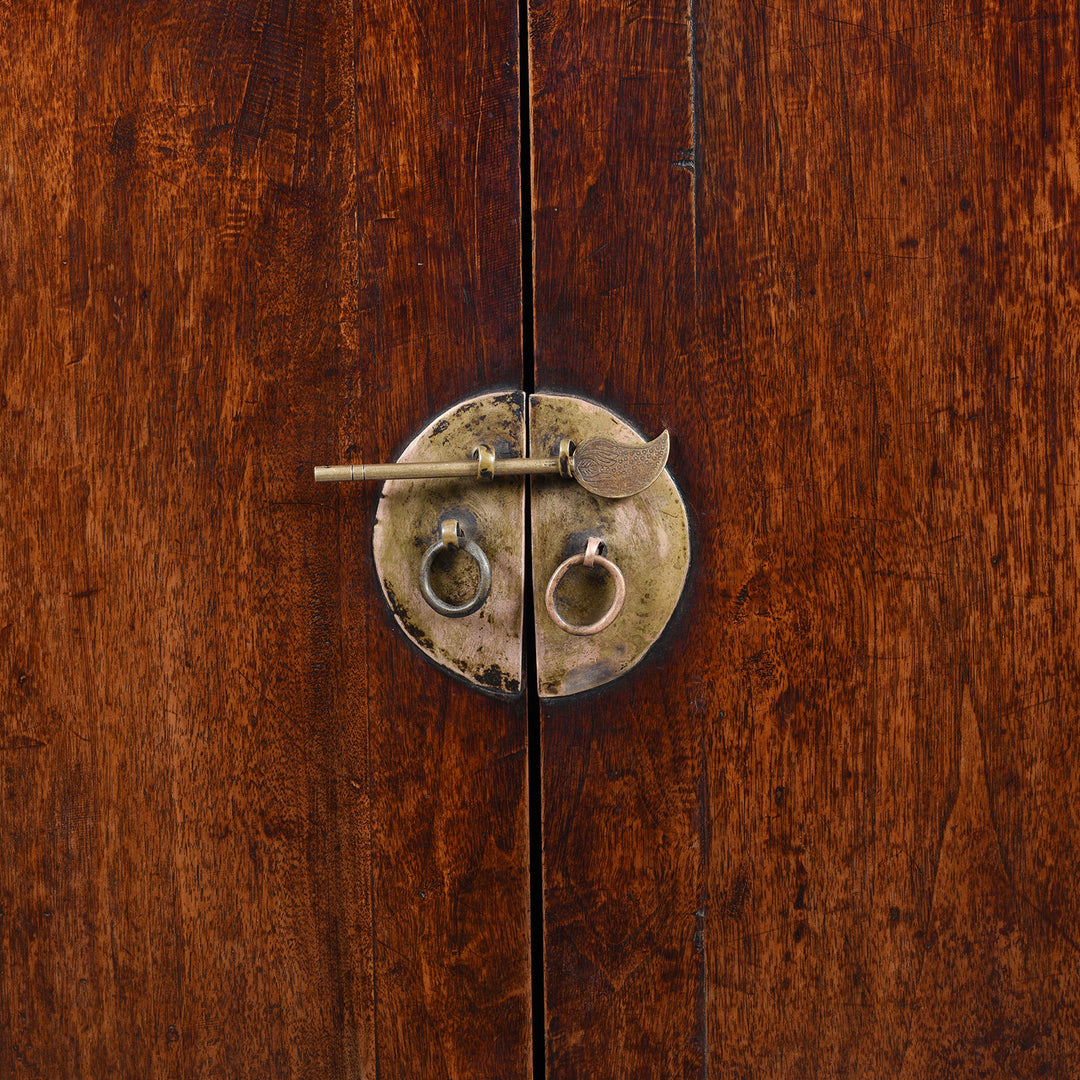 Locking Plate Detail From Walnut Chinese Cabinet From Gansu - 19thC | Indigo Antiques