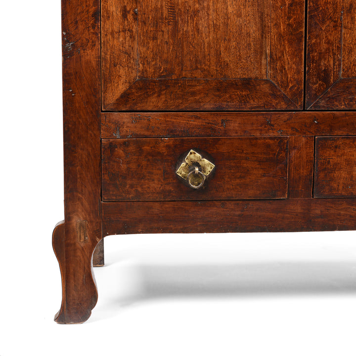 Leg Detail From Walnut Chinese Cabinet From Gansu - 19thC | Indigo Antiques