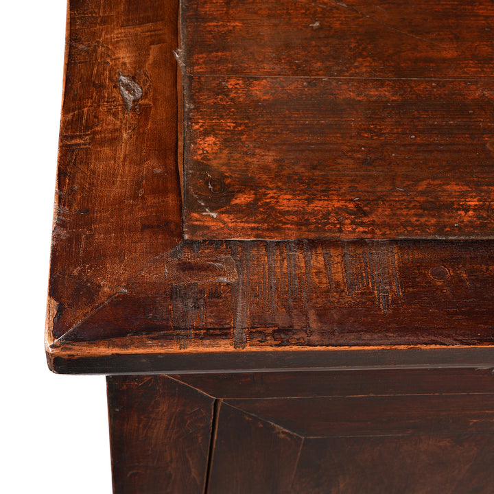Corner Detail From Walnut Chinese Cabinet From Gansu - 19thC | Indigo Antiques