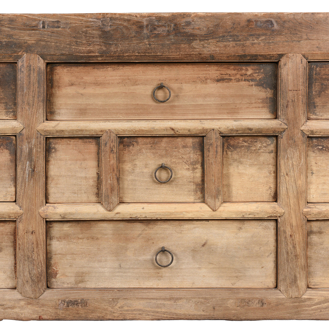 Detail From Antique Elm Chest Of Drawers From Gansu - 19th Century | Indigo Antiques