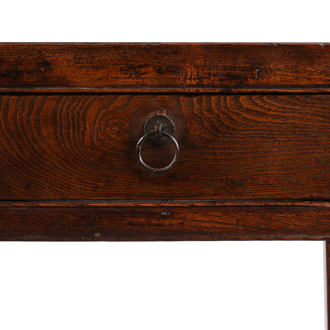 Handle Detail From Antique Red Elm 3 Drawer Console Table From Shanxi - 19th Century | Indigo Antiques