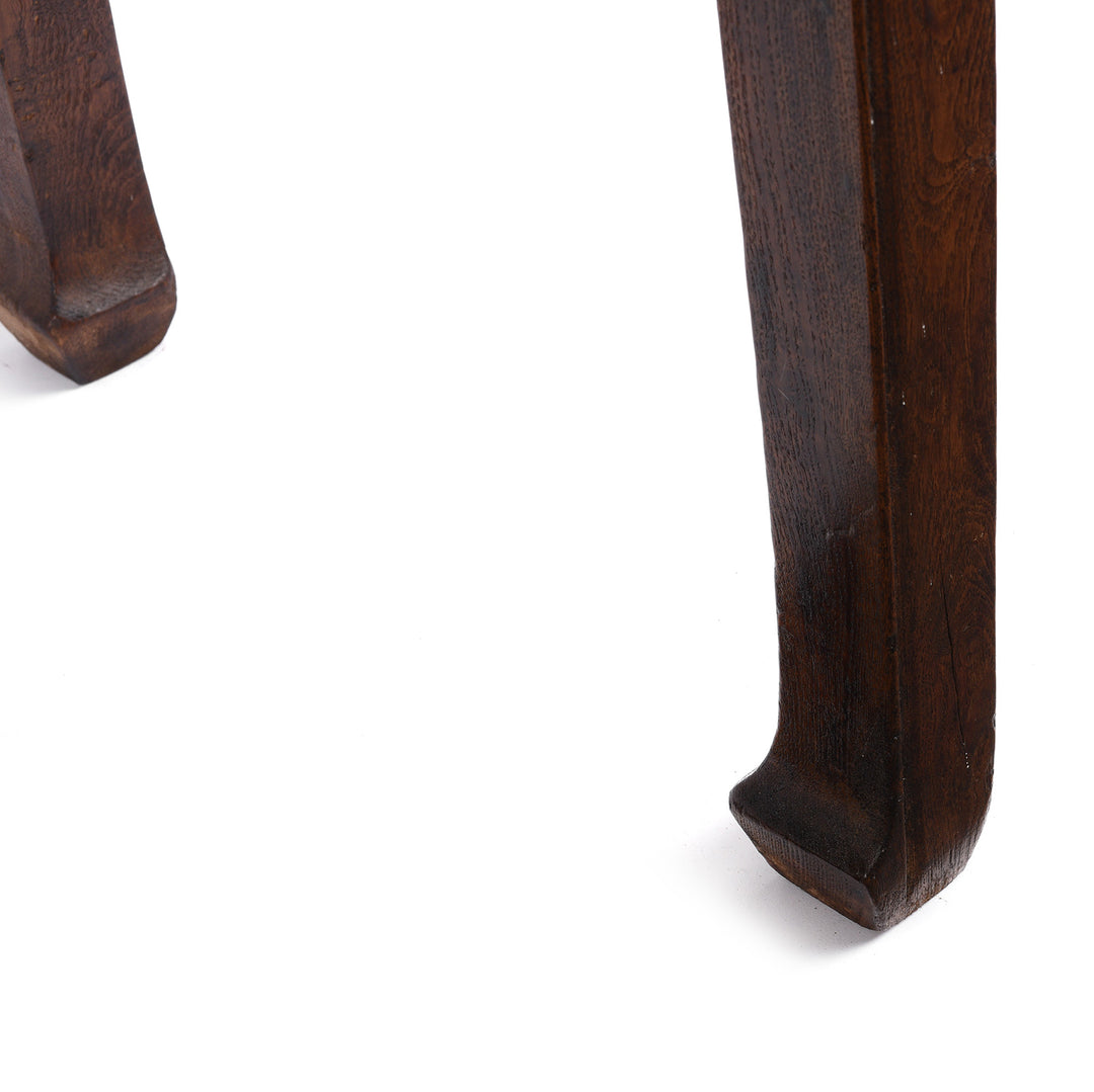 Leg Detail From Antique Red Elm 3 Drawer Console Table From Shanxi - 19th Century | Indigo Antiques