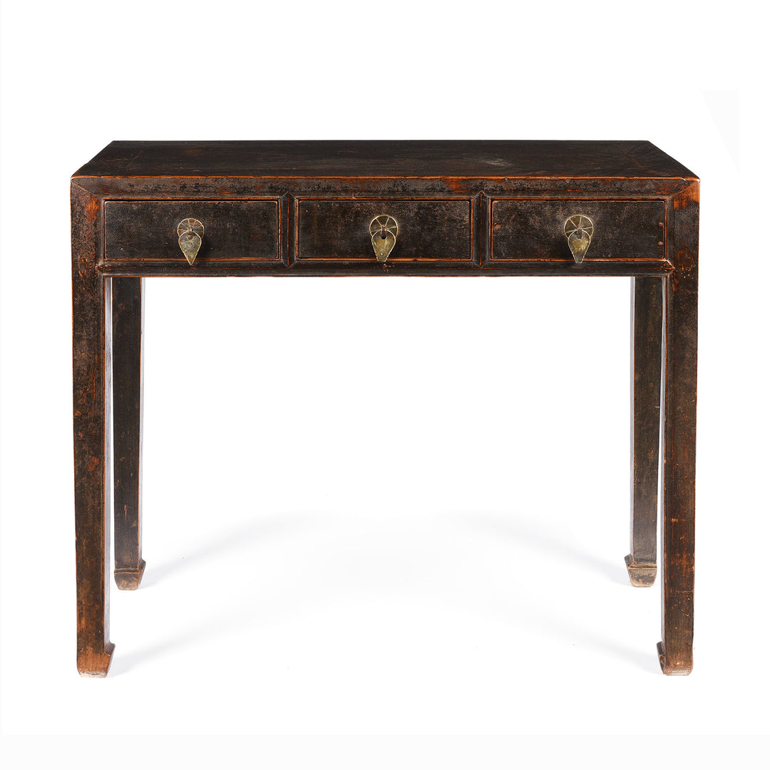 Antique Chinese Black Lacquer Console Table, Ming Style - Late 19thC | Indigo Antiques