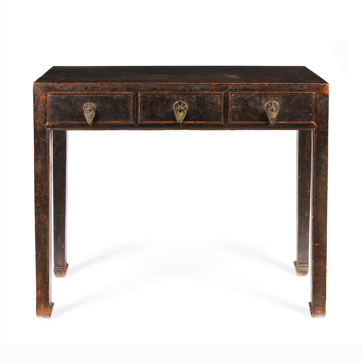 Antique Chinese Black Lacquer Console Table, Ming Style - Late 19thC | Indigo Antiques