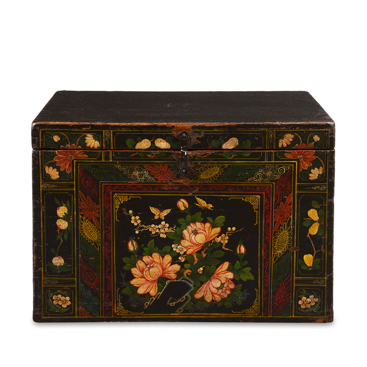 Antique Painted Elm Opera Chest From Shanxi - 19th Century | Indigo Antiques